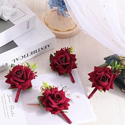 4Pcs Silk Brooch&nbsp;AJEW-CP0007-51
