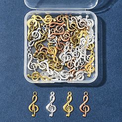 50Pcs 5 Colors Tibetan Style Treble Clef Pendants&nbsp;TIBEP-FS0001-28