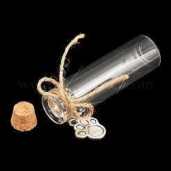5Pcs Paw Print Glass Bottles&nbsp;AJEW-FG00021