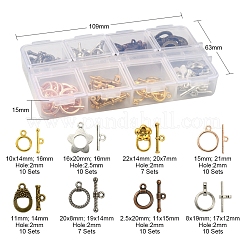 74Set 8 Style Tibetan Style Alloy Toggle Clasps&nbsp;FIND-YW0001-38