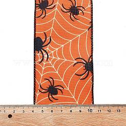 5 Yards Halloween Printed Polyester Wired Ribbon&nbsp;LS-OCOR-K009-02C