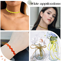 50M 4 Colors Wave Bending Fringe Trim&nbsp;OCOR-GF0003-49