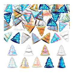 48Pcs 8 Colors Glass Charms&nbsp;GLAA-PH0003-93