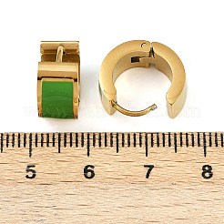304 Stainless Steel Enamel Hoop Earrings&nbsp;EJEW-K268-20G-02