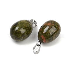 Natural Unakite Pendants&nbsp;G-U018-01P-D