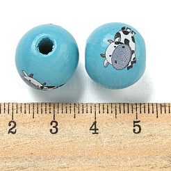 Natural Wood European Beads&nbsp;WOOD-F014-01B