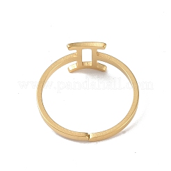 Real 18K Gold Plated 304 Stainless Steel Adjustable Finger Ring&nbsp;LS-RJEW-L115-01G-06