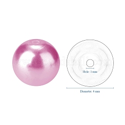 Pearlized Eco-Friendly Dyed Glass Pearl Round Bead&nbsp;HY-PH0002-16-B