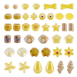 40Pcs 20 Styles Handmade Porcelain Beads&nbsp;PORC-TA0001-44