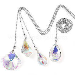 4Pcs Glass Charms Ceiling Fan Pull Chain Extenders&nbsp;HJEW-TAC0169