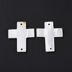 Natural Freshwater Shell Connector Charms&nbsp;SSHEL-C011-05