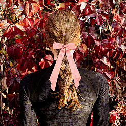 Big Bowknot Polyester Alligator Hair Clips&nbsp;AJEW-CP0008-42B-01