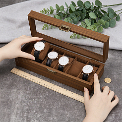 6-Slot Wood Watch Storage Boxes&nbsp;OBOX-WH0001-14