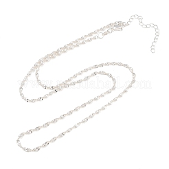 2MM Brass Singapore Chain Necklaces for Men Women&nbsp;NJEW-L012-02S