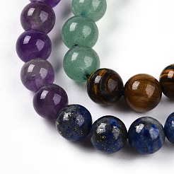 Natural Seven Chakra Stone Beads Strands&nbsp;G-T140-6mm-13A