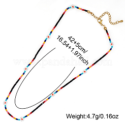 Vintage Round Glass Seed Beaded Necklaces for Women&nbsp;KY5585-3