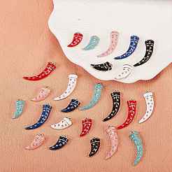 24Pcs 12 Style Rack Plating Alloy Enamel Pendants&nbsp;ENAM-SZ0002-47