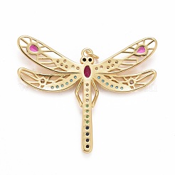 Rack Plating Brass Colorful Cubic Zirconia Pendants&nbsp;KK-M229-03G