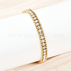 304 Stainless Steel Curb Chain Bracelets for Women&nbsp;BJEW-G747-05G