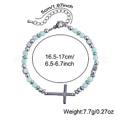 304 Stainless Steel Cross Link Bracelets&nbsp;BS5122-1
