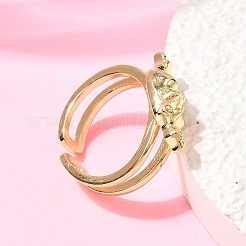 Brass Cuff Open Rings&nbsp;RJEW-C164-02A-G