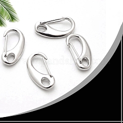 Alloy Push Gate Snap Keychain Clasp Findings&nbsp;PW-WG03418-01