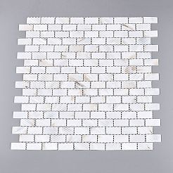 Natural Freshwater Shell Mosaic Tile Cabochons&nbsp;SHEL-Q029-07