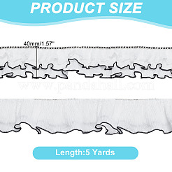 5 Yards Polyester Pleated Lace Ribbon&nbsp;OCOR-DC0001-22