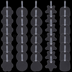 50Pcs 5 Styles DIY Transparent Acrylic Blank Hand Fan Making Kit&nbsp;AJEW-CP0012-30
