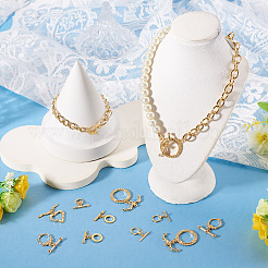 14Pcs 7 Styles Brass Toggle Clasps&nbsp;KK-TA0008-51
