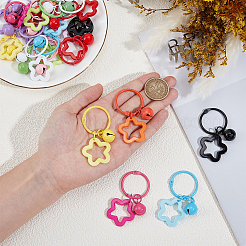 20Pcs 10 Colors Zinc Alloy Keychains&nbsp;KEYC-BBC0001-16