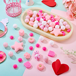 60Pcs Silicone Beads for DIY Big Themed Jewelry&nbsp;SIL-TA0003-37
