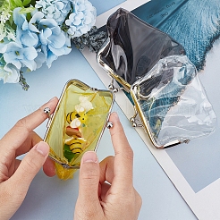 3Pcs 3 Colors Transparent PVC Change Purse&nbsp;ABAG-GF0001-14