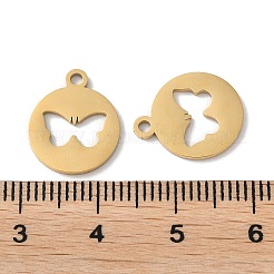 Ion Plating(IP) 304 Stainless Steel Charms&nbsp;STAS-F300-01G