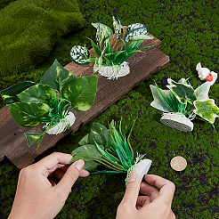 4Pcs 4 Styles Plastic Sea Grass Display Decorations&nbsp;DJEW-GF0001-85