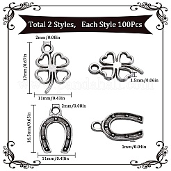 200Pcs 2 Styles Tibetan Style Alloy Pendants&nbsp;TIBEP-SC0002-97