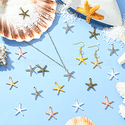 60Pcs 6 Colors Tibetan Style Alloy Pendants&nbsp;FIND-SC0016-86