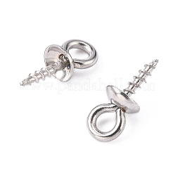 Tarnish Resistant 304 Stainless Steel Screw Eye Pin Peg Bails&nbsp;STAS-K146-002-4mm