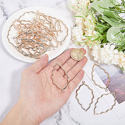 50Pcs Tibetan Style Alloy Open Back Bezel Big Pendants&nbsp;FIND-CA0008-77RG