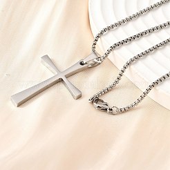 304 Stainless Steel Pendant Necklaces&nbsp;NJEW-P329-03C-P