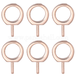 10Pcs 925 Sterling Silver Screw Eye Peg Bails&nbsp;STER-BBC0008-52RG