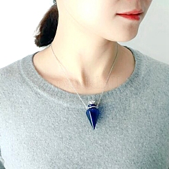 Glass Crown Perfume Bottle Necklaces&nbsp;BOTT-PW0011-07B