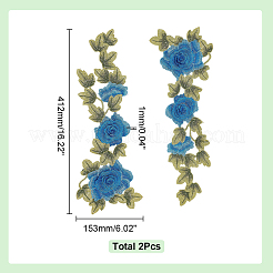 Flower Embroidery Sewing Fiber&nbsp;DIY-WH0888-894