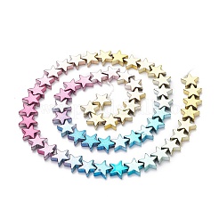 Rainbow Color Electroplate Non-magnetic Synthetic Hematite Beads Strands&nbsp;X-G-L489-I01