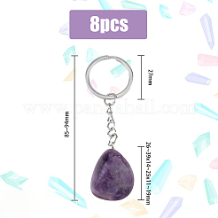Natural Amethyst Keychain&nbsp;G-DC0001-25