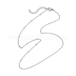 304 Stainless Steel Cable Chain Satellite Chain Necklaces for Women&nbsp;NJEW-JN05554