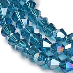 Transparent Electroplate Glass Beads Strands&nbsp;EGLA-A039-T4mm-B01