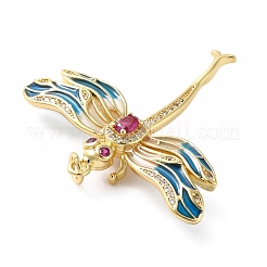 Rack Plating Brass Micro Pave Cubic Zirconia Pendants&nbsp;X-KK-E281-06G-01