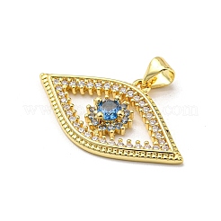 Brass Micro Pave Cubic Zirconia Pendants&nbsp;FIND-Z023-14G