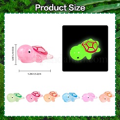 48Pcs 6 Colors Luminous Resin Turtle Display Decoration&nbsp;JX881A